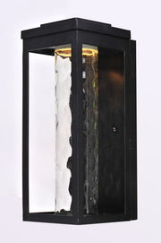 Salon 15" LED Outdoor Wall Sconce in Black