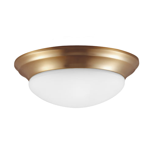 Nash One Light Flush Mount in Satin Brass