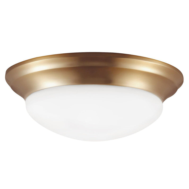 Nash 3-Light Flush Mount in Satin Brass