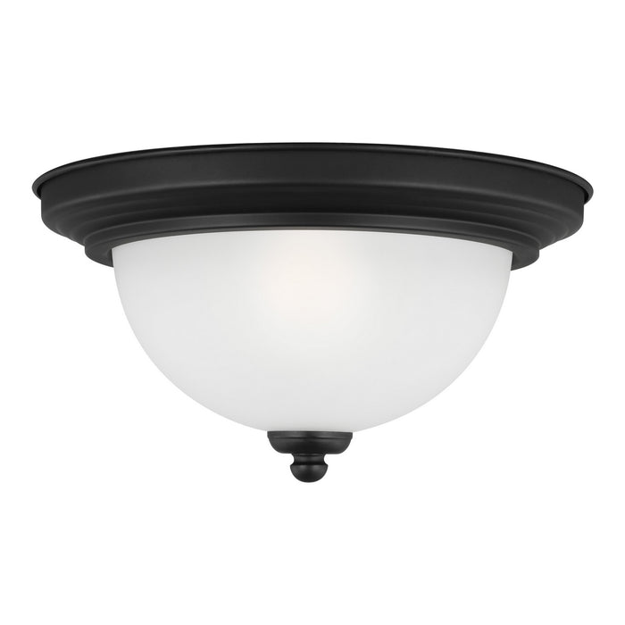 Geary One Light Flush Mount in Midnight Black