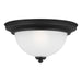 Geary One Light Flush Mount in Midnight Black