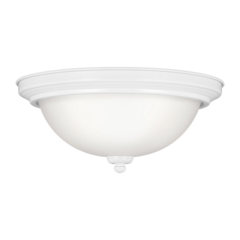 Geary 2-Light Flush Mount in White