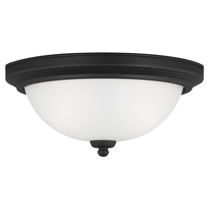 Geary Two Light Flush Mount in Midnight Black