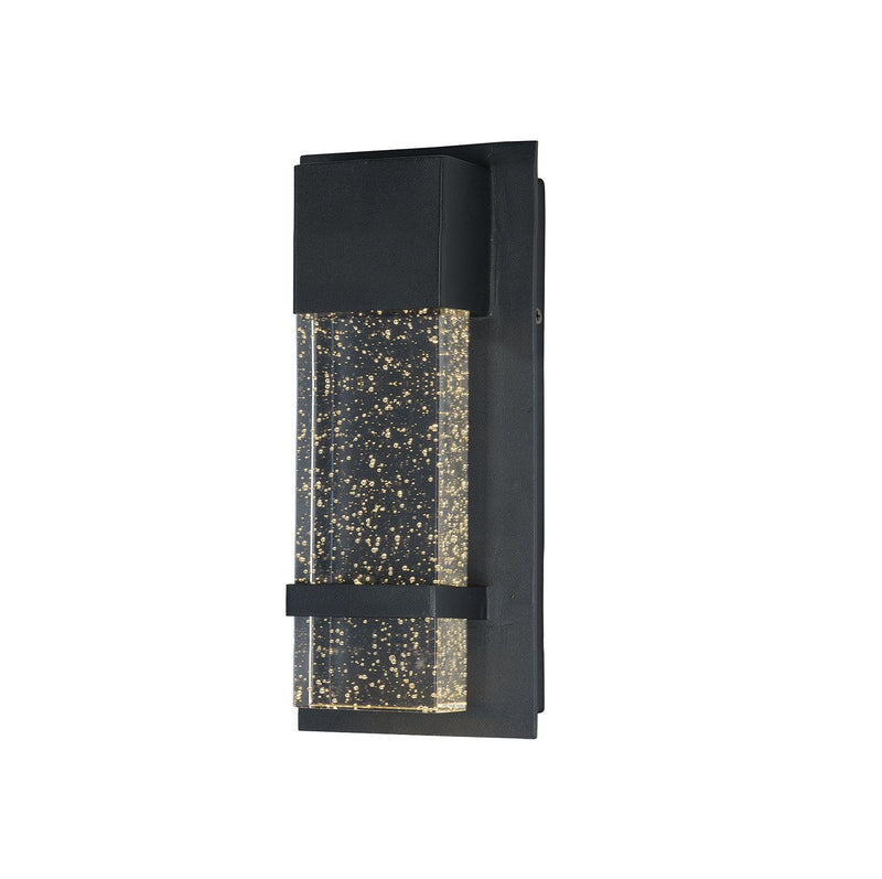 Cascade Wide LED Outdoor Wall Sconce in Black