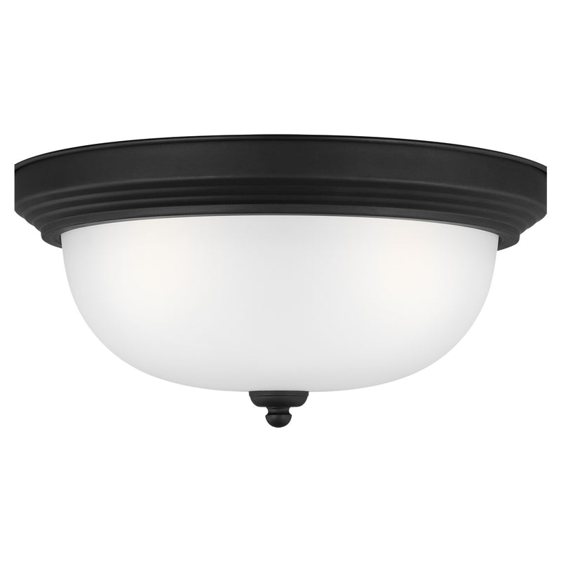 Geary Three Light Flush Mount in Midnight Black