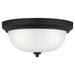 Geary Three Light Flush Mount in Midnight Black