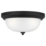 Geary 3-Light Flush Mount in Midnight Black