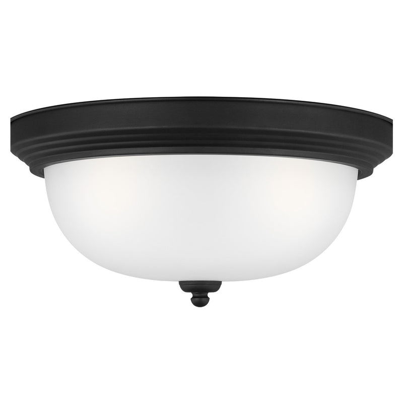 Geary 3-Light Flush Mount in Midnight Black