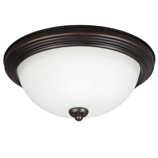 Geary Two Light Flush Mount in Bronze