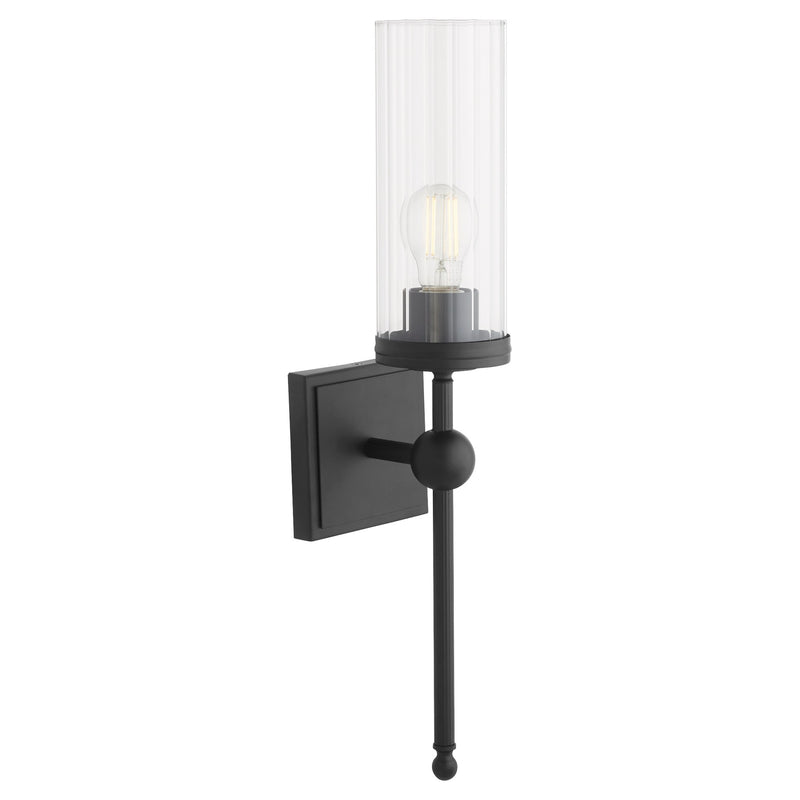 Lee Boulevard 1 Light Wall Sconce in Matte Black