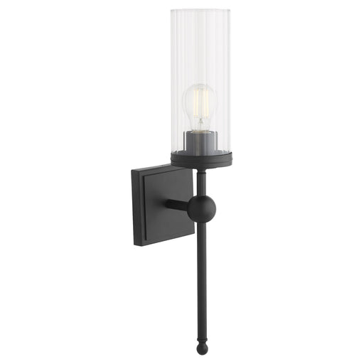 Lee Boulevard 1 Light Wall Sconce in Matte Black