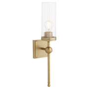 Lee Boulevard 1 Light Wall Sconce in Aged Brass