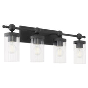 Lee Boulevard 4 Light Vanity Light in Matte Black