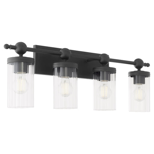 Lee Boulevard 4 Light Vanity Light in Matte Black