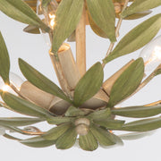 Broche 4 Light 20.75" Semi Flush Mount in Champagne Green Tea