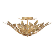 Broche 4 Light 20.75" Semi Flush Mount in Antique Gold