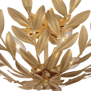 Broche 4 Light 20.75" Semi Flush Mount in Antique Gold