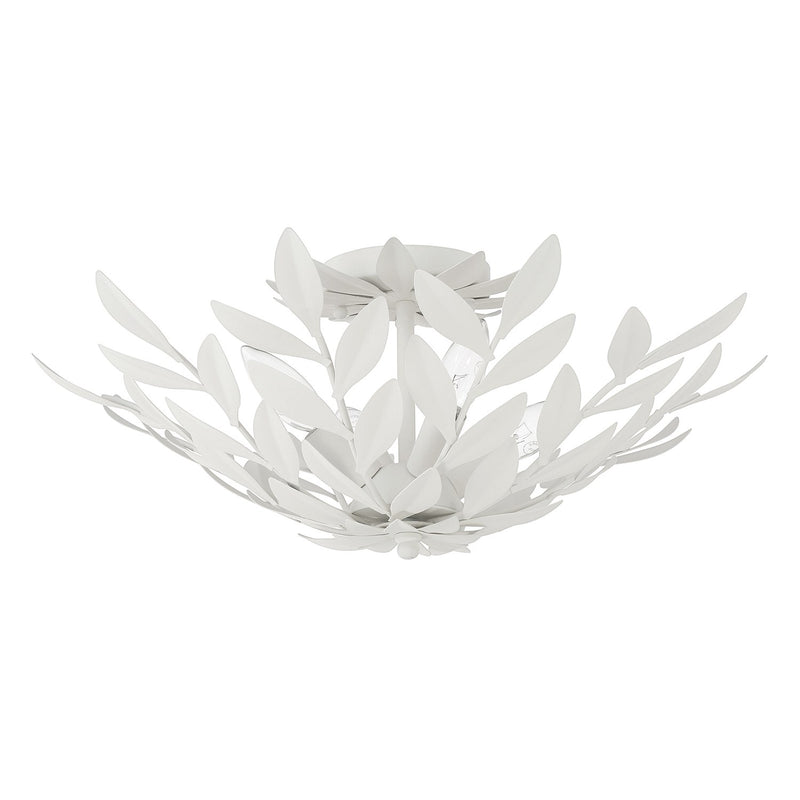 Broche 4 Light 20.75" Semi Flush Mount in Matte White