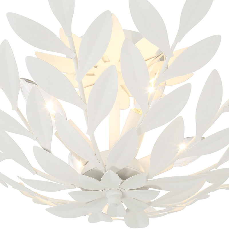 Broche 4 Light 20.75" Semi Flush Mount in Matte White