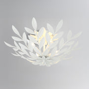 Broche 4 Light 20.75" Semi Flush Mount in Matte White in a room setting