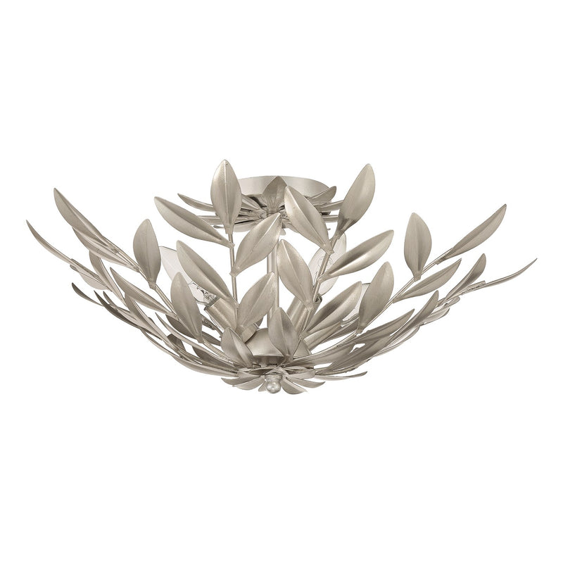 Broche 4 Light 20.75" Semi Flush Mount in Antique Silver