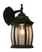 Waterdown 1 Light Outdoor Wall Light in Black with Clear Beveled Glass