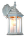 Waterdown 1 Light Outdoor Wall Light in Gloss White with Clear Beveled Glass