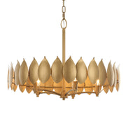 Petal Reign 5-Light 26.5" Pendant in Brass Kisser
