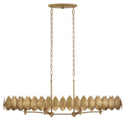 Petal Reign 6-Light 48" Linear Pendant in Brass Kisser