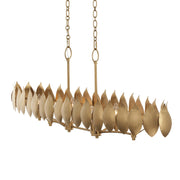 Petal Reign 6-Light 48" Linear Pendant in Brass Kisser