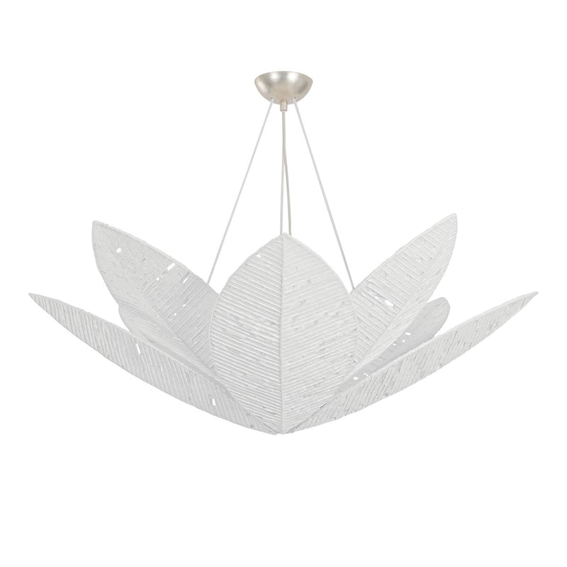 Azores 8-Light Chandelier in Warm Silver Leaf