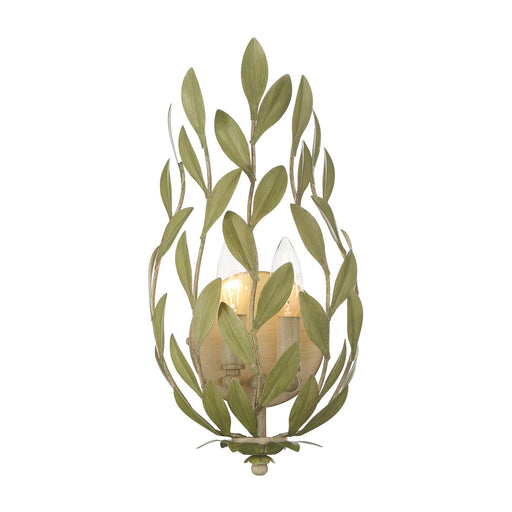 Broche 2 Light 8.25" Sconce in Champagne Green Tea
