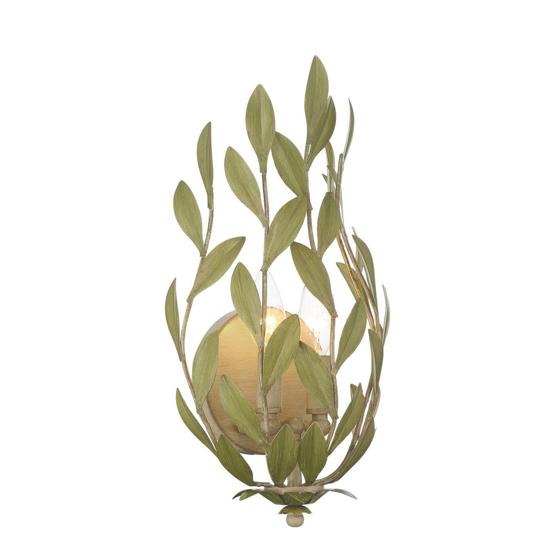 Broche 2 Light 8.25" Sconce in Champagne Green Tea