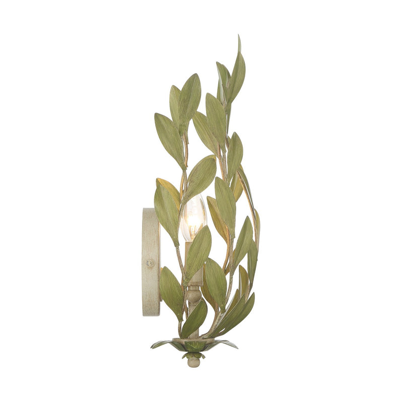 Broche 2 Light 8.25" Sconce in Champagne Green Tea
