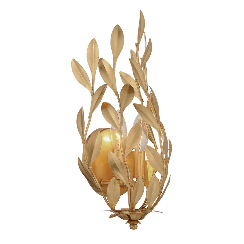 Broche 2 Light 8.25" Sconce in Antique Gold