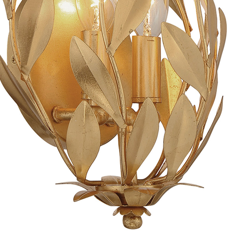 Broche 2 Light 8.25" Sconce in Antique Gold