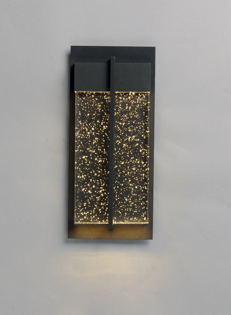 Cascade Small Dimmable LED Outdoor Wall Sconce in Black