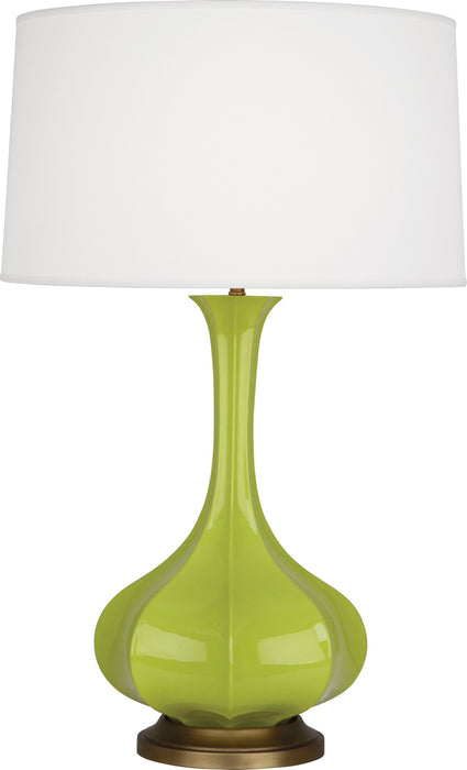 Pike Table Lamp with Pearl Dupoini Fabric Shade - Lamps Expo