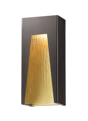 Millenial 1 Light 8" Outdoor Wall Light in Bronze Gold