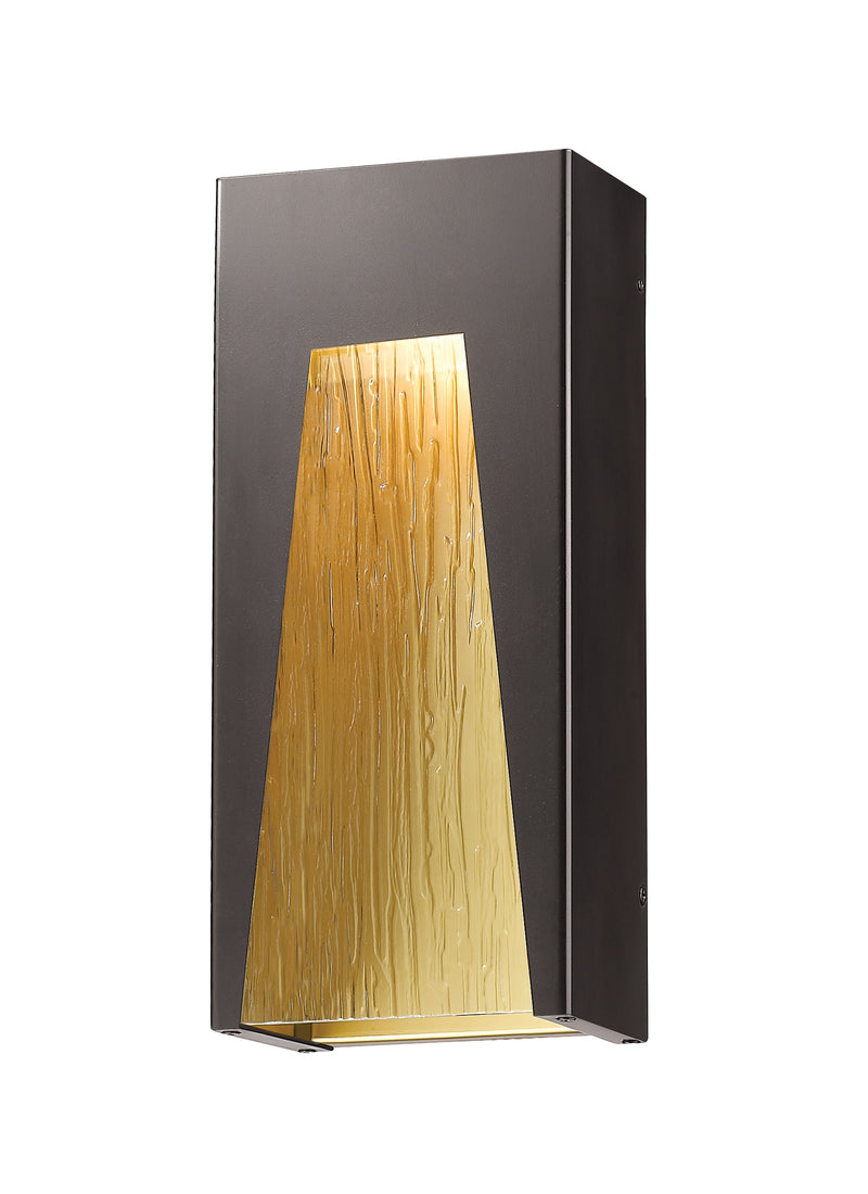 Millenial 1 Light 8" Outdoor Wall Light in Bronze Gold