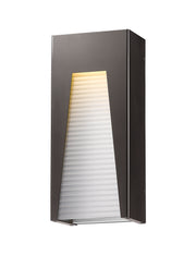 Millenial 1 Light 8" Outdoor Wall Light in Bronze Silver