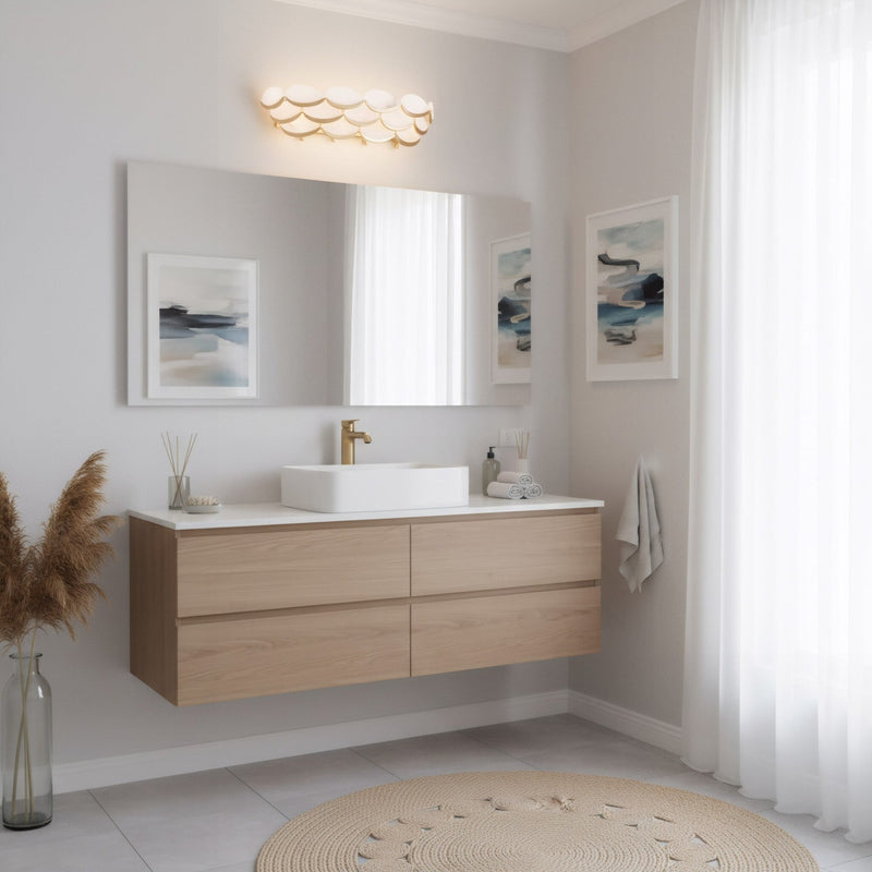 High Tide 4-Light 27.63" Vanity Light in French Gold