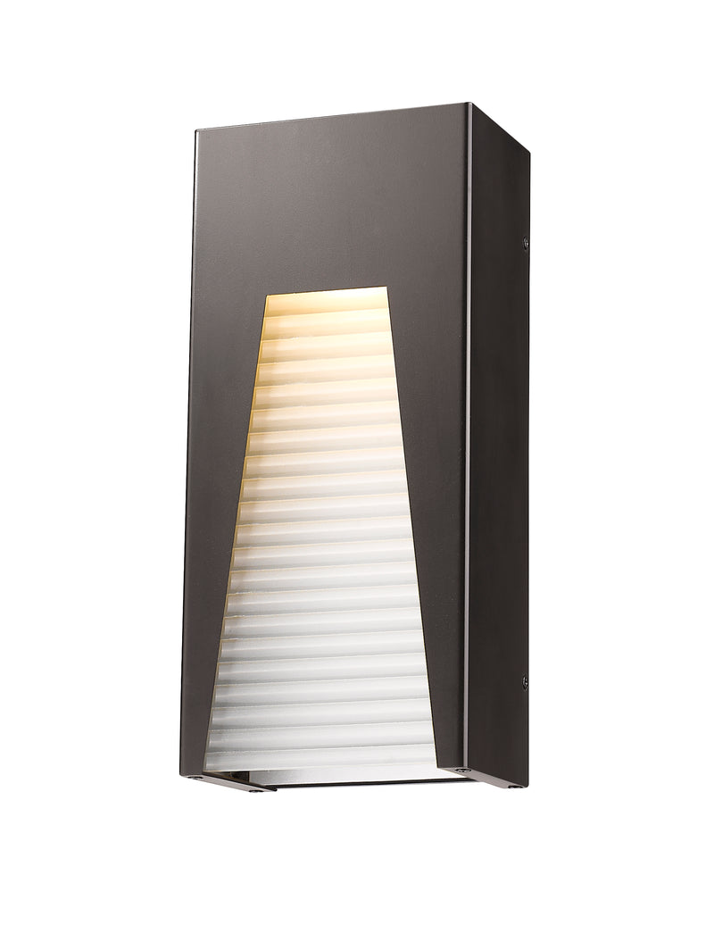 Millenial 1 Light 6" Outdoor Wall Light, 13.25" Tall in Bronze Silver