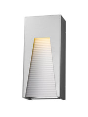 Millenial 1 Light 6" Outdoor Wall Light, 13.25" Tall in Silver