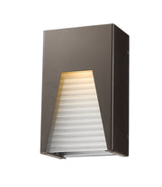 Millenial 1 Light 6" Outdoor Wall Light, 10" Tall in Bronze Silver