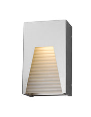 Millenial 1 Light 6" Outdoor Wall Light, 10" Tall in Silver