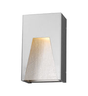 Millenial 1 Light 6" Outdoor Wall Light, 10" Tall in Silver