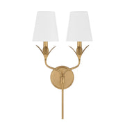 Broche 2 Light 12" Sconce in Antique Gold