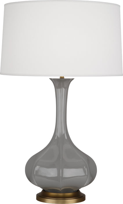 Pike Table Lamp with Pearl Dupoini Fabric Shade - Lamps Expo