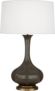 Pike Table Lamp with Pearl Dupoini Fabric Shade - Lamps Expo